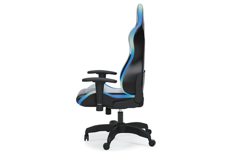 Lynxtyn Black/Gray Home Office Desk Chair - Gate FurnitureGaming Chair