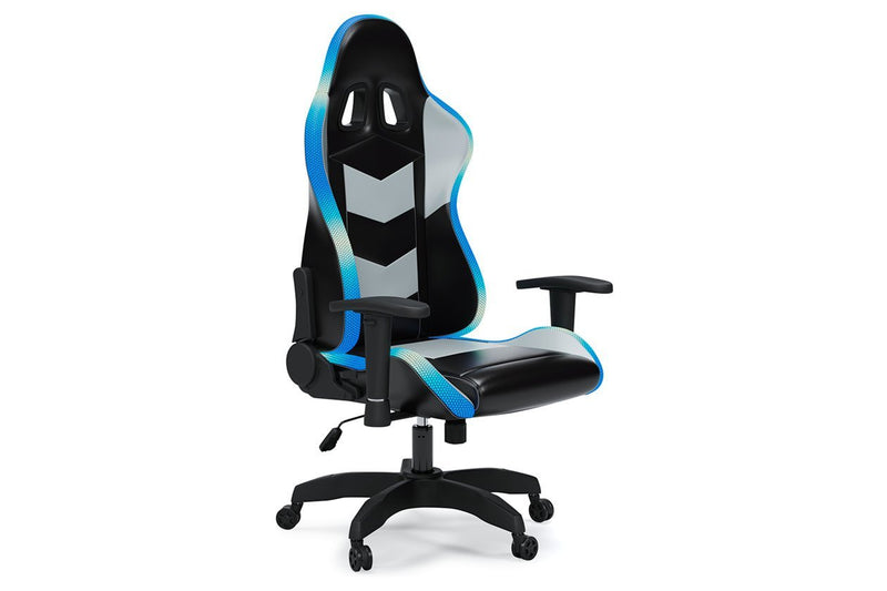 Lynxtyn Black/Gray Home Office Desk Chair - Gate FurnitureGaming Chair