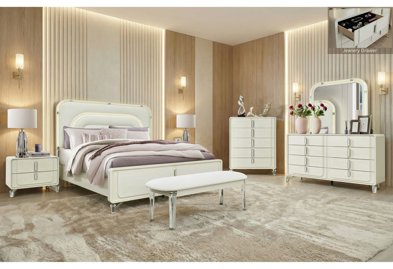 Lyra Beige Queen Bed Group - LYRA-BEIGE-QBG