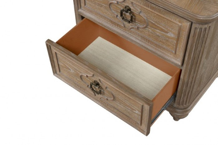 Lyris Rustic Oak Nightstand - FM7417AK-N