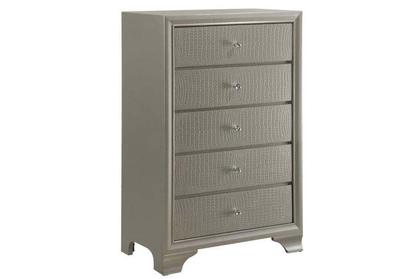 Lyssa Champagne LED Panel Bedroom Set - Gate FurnitureBedroom Set
