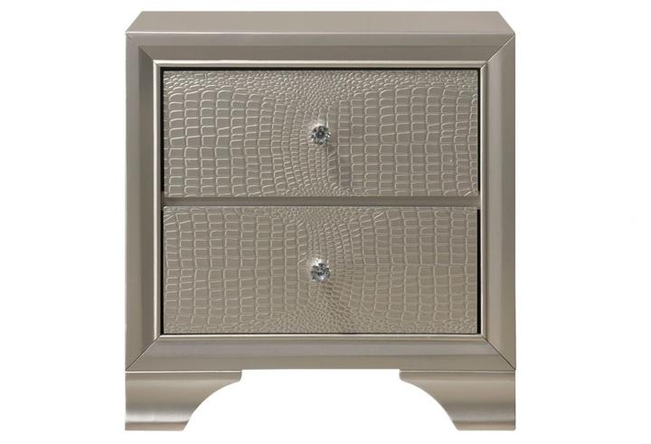 Lyssa Champagne Nightstand - Gate FurnitureNightstand