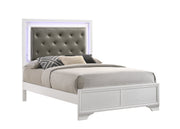 Lyssa Frost Full LED Upholstered Panel Bed - Gate FurnitureFull Bed