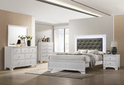 Lyssa Frost Full LED Upholstered Panel Bed - Gate FurnitureFull Bed