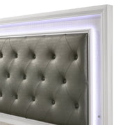 Lyssa Frost King LED Panel Bed - Gate FurnitureKing Bed