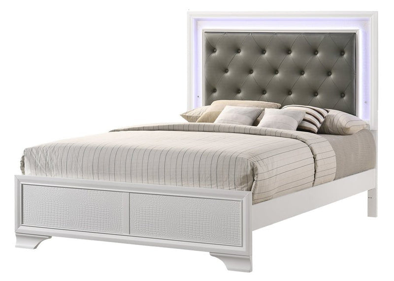 Lyssa Frost LED Panel Bedroom Set - Gate FurnitureBedroom Set