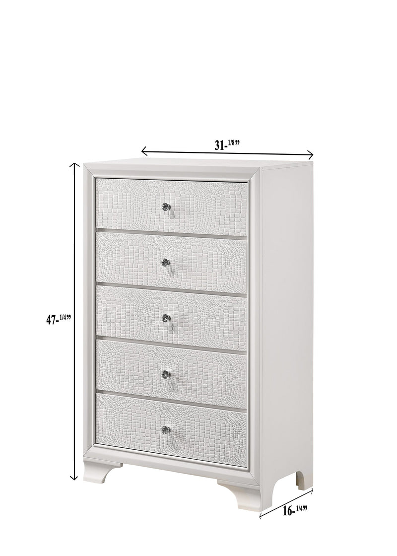 Lyssa Frost LED Upholstered Panel Bedroom Set - Gate FurnitureBedroom Set