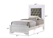Lyssa Frost LED Upholstered Panel Youth Bedroom Set - Gate FurnitureYouth Bedroom Set