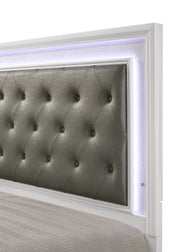 Lyssa Frost LED Upholstered Panel Youth Bedroom Set - Gate FurnitureYouth Bedroom Set