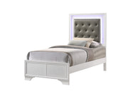 Lyssa Frost LED Upholstered Panel Youth Bedroom Set - Gate FurnitureYouth Bedroom Set