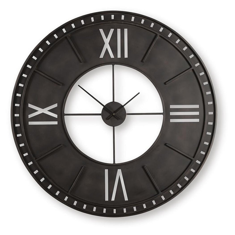 Lytle Antique Brown Wall Clock - A8010453