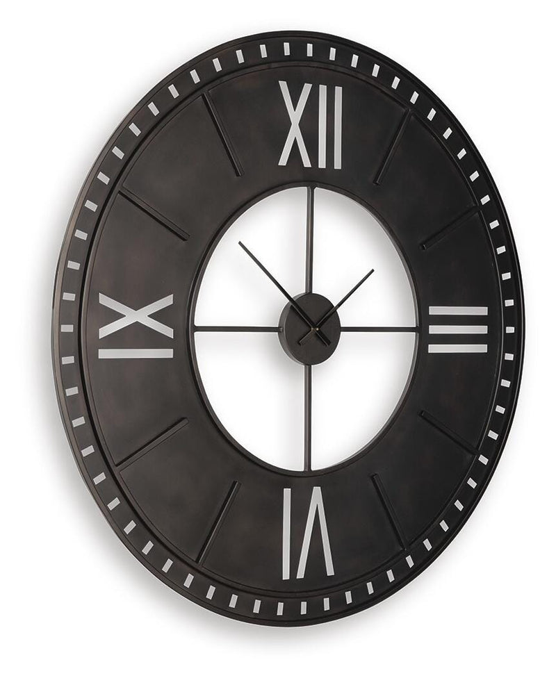 Lytle Antique Brown Wall Clock - A8010453