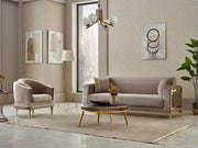 Mabel 3-pieces (Sofa & Loveseat & Chair) Livingroom in Anthracite - 200-SIM-MAB-VELVET412-321