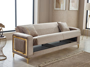 Mabel 3-pieces (Sofa & Loveseat & Chair) Livingroom in Anthracite - 200-SIM-MAB-VELVET412-321