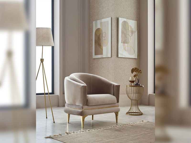 Mabel 3-pieces (Sofa & Loveseat & Chair) Livingroom in Anthracite - 200-SIM-MAB-VELVET412-321