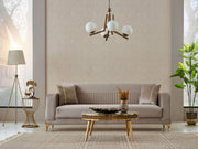 Mabel 3-pieces (Sofa & Loveseat & Chair) Livingroom in Beige - 200-SIM-MAB-VELVET260-321