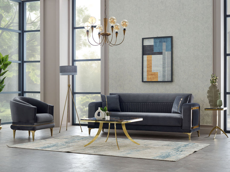 Mabel Convertible Sofa in Beige - 200-SIM-MAB-VELVET260-3