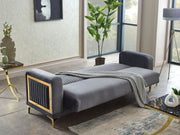 Mabel Convertible Sofa in Beige - 200-SIM-MAB-VELVET260-3