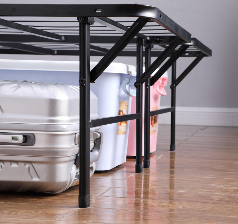 Mabel Metal Queen Mattress Support Platform Bed Black - 305957Q