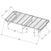 Mabel Metal Twin Mattress Support Platform Bed Black - 305957T