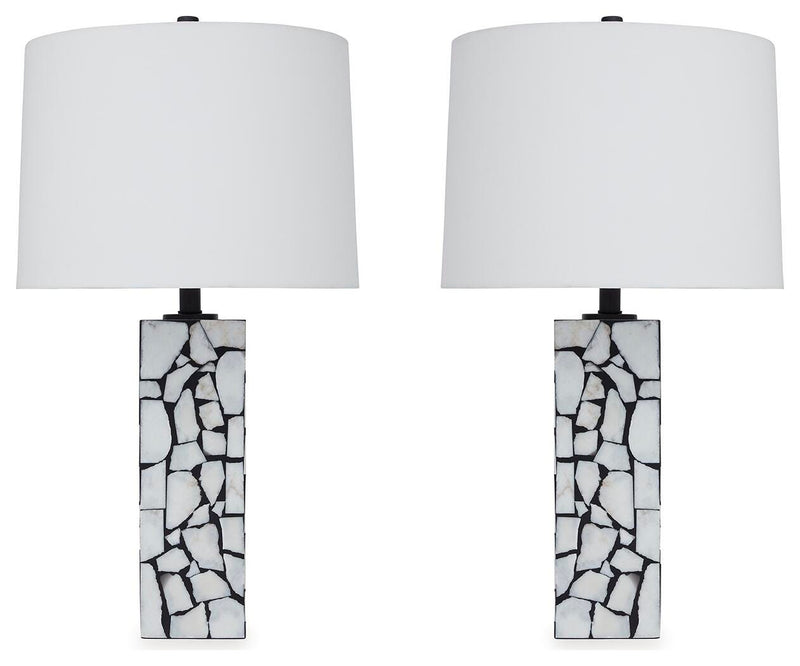 Macaria White/Black Table Lamp (Set of 2) - L429044X2