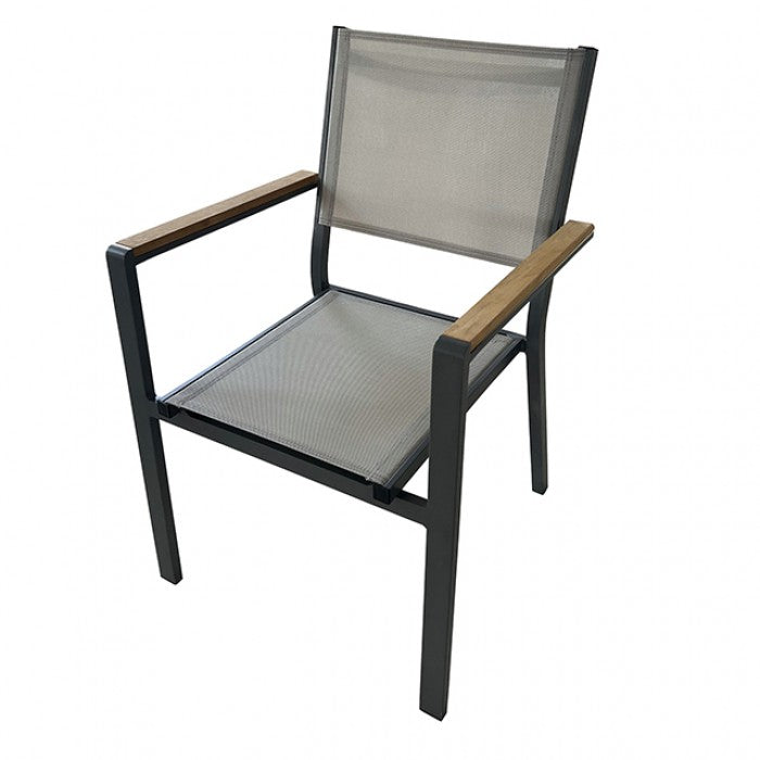 Mackay Gun Metal/Natural Chair - GM-2005