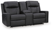 Mackmenville Carbon Reclining Loveseat with Console - 7471394