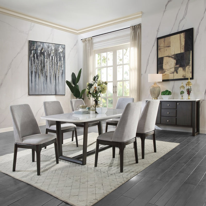 Madan Dining Table W/Marble Top - DN00059