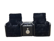 Madden Leatherette Bluetooth Audio Console with Power Outlet Black - 600152
