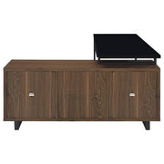 Maddox 60-inch L-Shape Office Computer Desk Black and Walnut - 801861