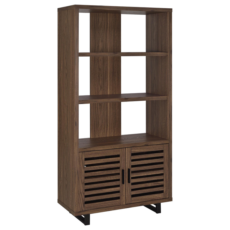 Maddox 71-inch 3-shelf Cabinet Bookcase Walnut - 801863