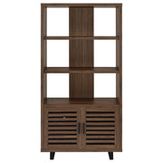 Maddox 71-inch 3-shelf Cabinet Bookcase Walnut - 801863