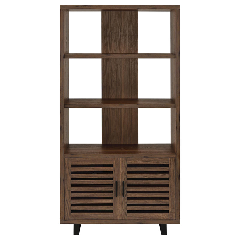 Maddox 71-inch 3-shelf Cabinet Bookcase Walnut - 801863