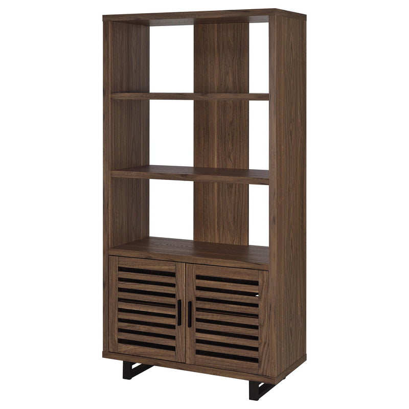 Maddox 71-inch 3-shelf Cabinet Bookcase Walnut - 801863