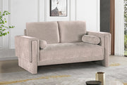 Madeline 65" Chenille Fabric Upholstered Loveseat in Beige - 152Beige-L