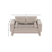 Madeline 65" Chenille Fabric Upholstered Loveseat in Beige - 152Beige-L