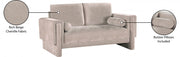 Madeline 65" Chenille Fabric Upholstered Loveseat in Beige - 152Beige-L