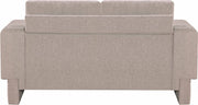 Madeline 65" Chenille Fabric Upholstered Loveseat in Beige - 152Beige-L
