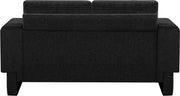 Madeline 65" Chenille Fabric Upholstered Loveseat in Black - 152Black-L