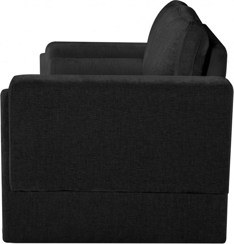 Madeline 65" Chenille Fabric Upholstered Loveseat in Black - 152Black-L