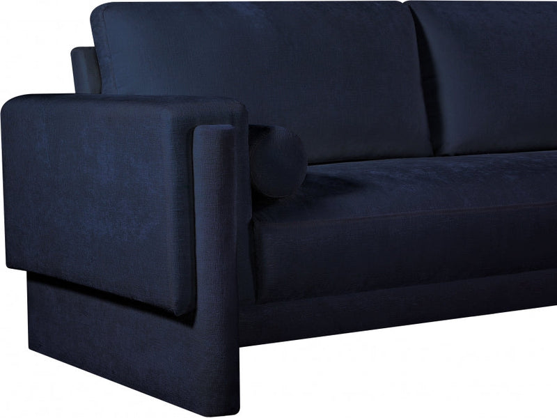 Madeline 65" Chenille Fabric Upholstered Loveseat in Blue - 152Navy-L