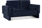 Madeline 65" Chenille Fabric Upholstered Loveseat in Blue - 152Navy-L