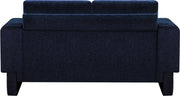 Madeline 65" Chenille Fabric Upholstered Loveseat in Blue - 152Navy-L