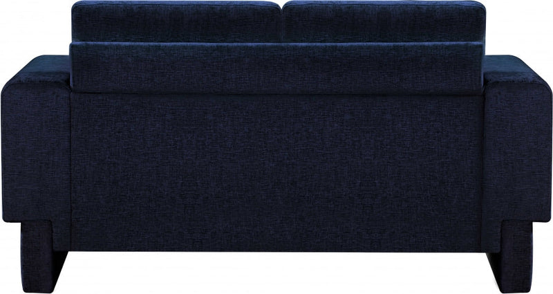 Madeline 65" Chenille Fabric Upholstered Loveseat in Blue - 152Navy-L