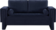 Madeline 65" Chenille Fabric Upholstered Loveseat in Blue - 152Navy-L