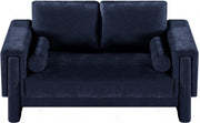 Madeline 65" Chenille Fabric Upholstered Loveseat in Blue - 152Navy-L