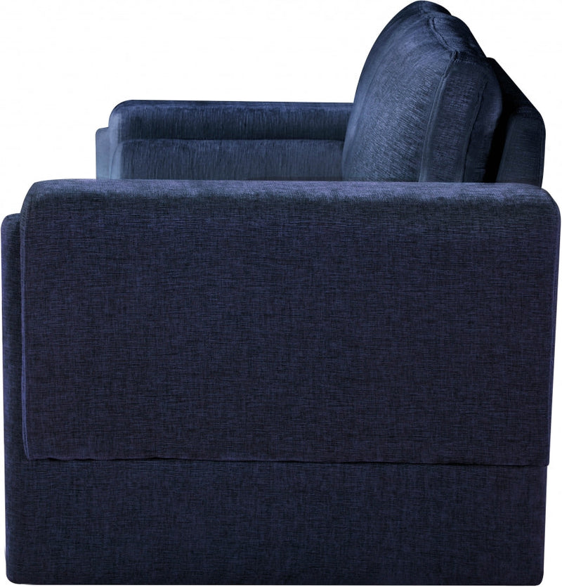 Madeline 65" Chenille Fabric Upholstered Loveseat in Blue - 152Navy-L