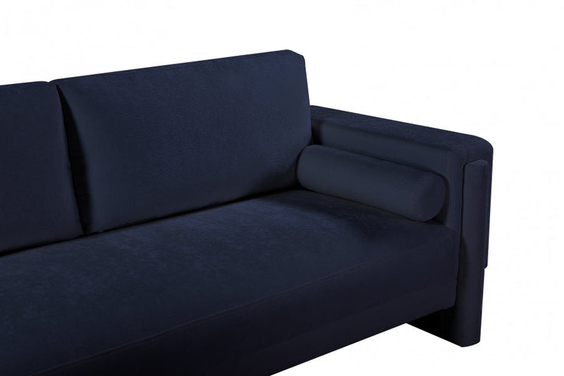 Madeline 65" Chenille Fabric Upholstered Loveseat in Blue - 152Navy-L