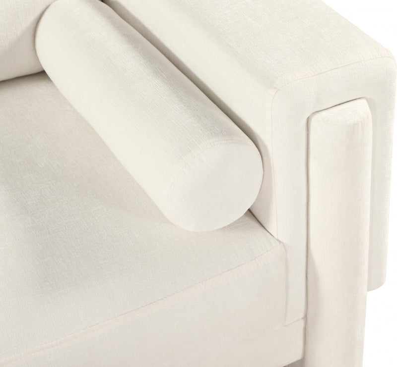 Madeline 65" Chenille Fabric Upholstered Loveseat in Cream - 152Cream-L