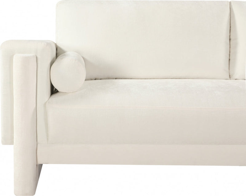 Madeline 65" Chenille Fabric Upholstered Loveseat in Cream - 152Cream-L